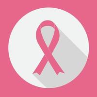 ilustração em vetor fita rosa de conscientização do câncer de mama