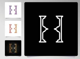 design abstrato do logotipo da letra h vetor