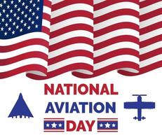 dia nacional da aviação nos eua, comemorado em agosto. vetor
