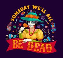 mexicano citar, dia do morto camiseta imprimir, calavera vetor