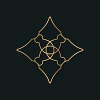 dourado logotipo Projeto criada com abstrato geométrico formas vetor