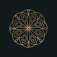 logotipo Projeto dentro árabe e islâmico estilo decorado com gométrico e floral padrões com elegante esboços vetor