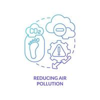 ícone do conceito de redução da poluição do ar vetor