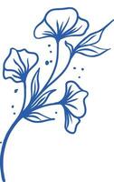 mão desenhado floral botânico ícones vetor