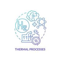 ícone do conceito de processos térmicos vetor