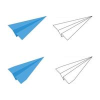 avião de papel origami vetor