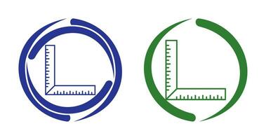 ícone de vetor de régua quadrada