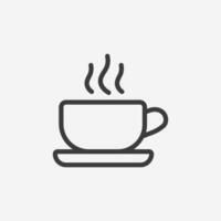 chá, café copo ícone vetor. xícara, capuccino, bebida, espresso placa símbolo vetor