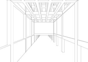 3d ilustração do industrial construção vetor