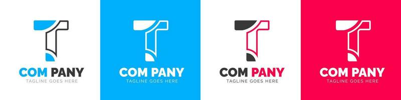corporativo moderno o negócio criativo mínimo companhia carta t logotipo ícone vetor Projeto modelo definir.