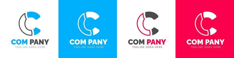 corporativo moderno o negócio criativo mínimo companhia carta c logotipo ícone vetor Projeto modelo definir.