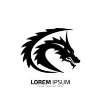 mínimo e abstrato logotipo do Dragão ícone vetor silhueta Projeto arte