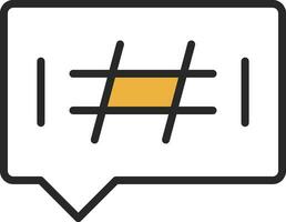design de ícone vetorial de hashtags vetor