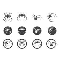 ilustração das imagens do logotipo da aranha vetor