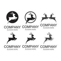 ilustração das imagens do logotipo do cervo vetor