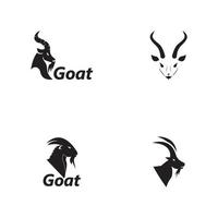 ilustração do modelo de vetor de logotipo de cabra