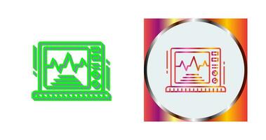 ícone de vetor de monitor de ekg