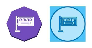 ícone de vetor de sinal de emergência