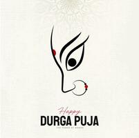 feliz durga puja ilustrações durga face subh navratri vetor