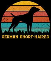 alemão cabelo curto vintage camiseta Projeto vetor