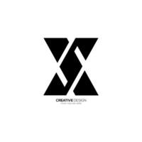 carta xs ou sx moderno único formas alfabeto plano monograma abstrato logotipo vetor