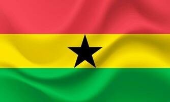 vetor Gana bandeira. acenou bandeira do Gana. Gana emblema, ícone.