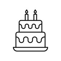 aniversário bolo ícone vetor Projeto modelos simples e moderno