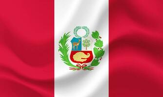 vetor Peru bandeira. acenou bandeira do Peru. Peru emblema, ícone.