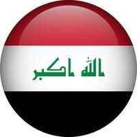 Iraque bandeira botão. emblema do Iraque. vetor bandeira, símbolo. cores e proporção corretamente.