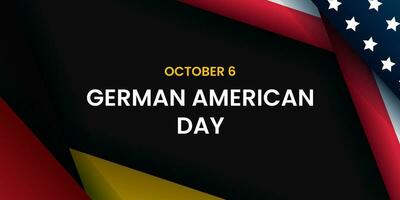 alemão americano dia em Outubro 6. a Unidos estados feriado com EUA e alemão bandeira. adequado para. social meios de comunicação Postagens, cartazes, faixas etc. vetor