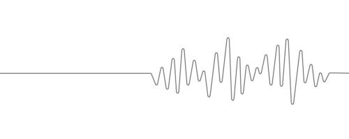 linha onda música som 1 ruído audio frequência ícone sinal podcast rádio onda sonora forma de onda volume arte mão. acústico linha música logotipo gravação voz onda rabisco esboço abstrato. vetor ilustração