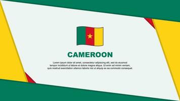 Camarões bandeira abstrato fundo Projeto modelo. Camarões independência dia bandeira desenho animado vetor ilustração. Camarões independência dia