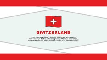 Suíça bandeira abstrato fundo Projeto modelo. Suíça independência dia bandeira desenho animado vetor ilustração. Suíça vetor