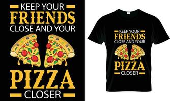 pizza camiseta Projeto vetor gráfico.