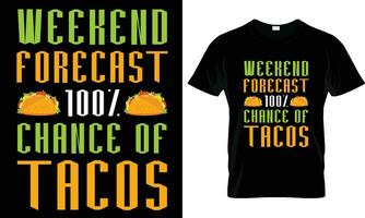 tacos camiseta Projeto vetor gráfico.