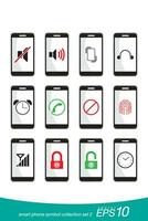 Smartphone símbolo coleção conjunto vetor
