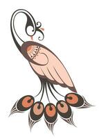 abstrato e decorativo pavão logotipo Projeto vetor
