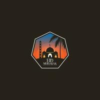 vetor de logotipo eid mubarak