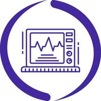 ícone de vetor de monitor de ekg