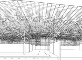 3d ilustração do construção estrutura vetor