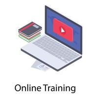 vídeo de treinamento online vetor