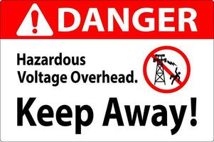 Perigo placa perigoso Voltagem a sobrecarga - manter longe vetor