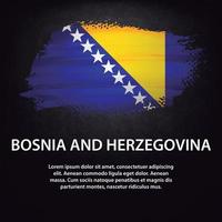 escova da bandeira da bósnia e herzegovina vetor