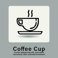 café copo ícone, quente café copo ícone para usar apps e sites vetor ilustração.