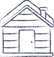 de madeira casa mão desenhado ilustração vetor