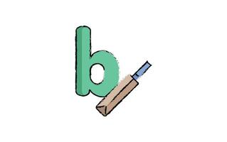 alfabeto Series b mão desenhado ilustração vetor