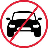 não carro proibição ícone placa vetor
