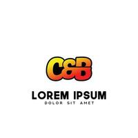vetor de design de logotipo inicial cb