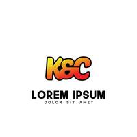 vetor de design de logotipo inicial kc