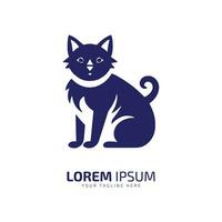 mínimo e abstrato logotipo do gato ícone gato vetor silhueta isolado Projeto